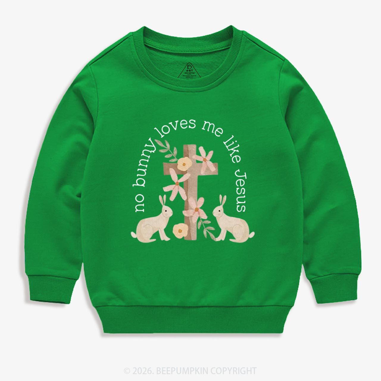 No Bunny Loves Me Like Jesus Kid's Sweatshirt