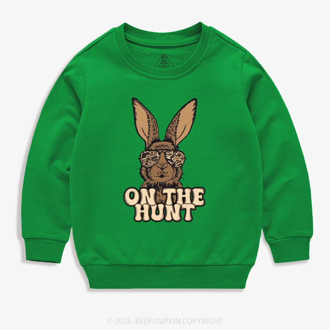 Camo Bunny On The Hunt Kid's Sweatshirt
