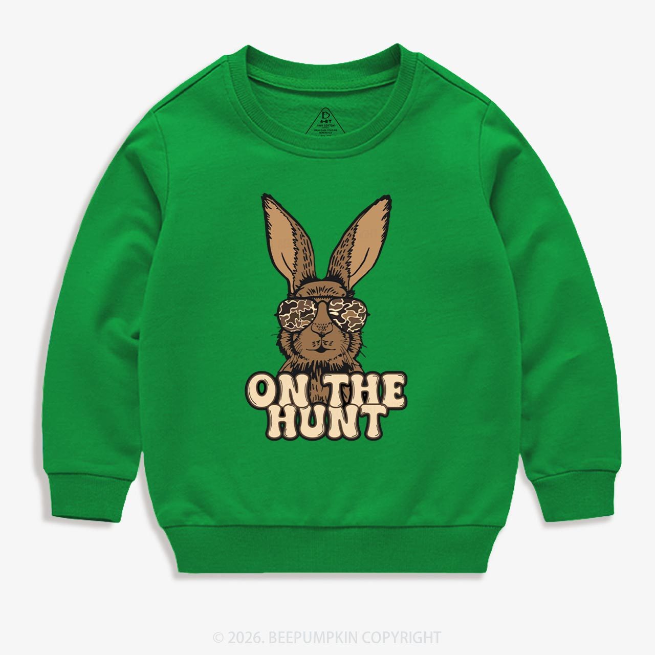 Camo Bunny On The Hunt Kid's Sweatshirt
