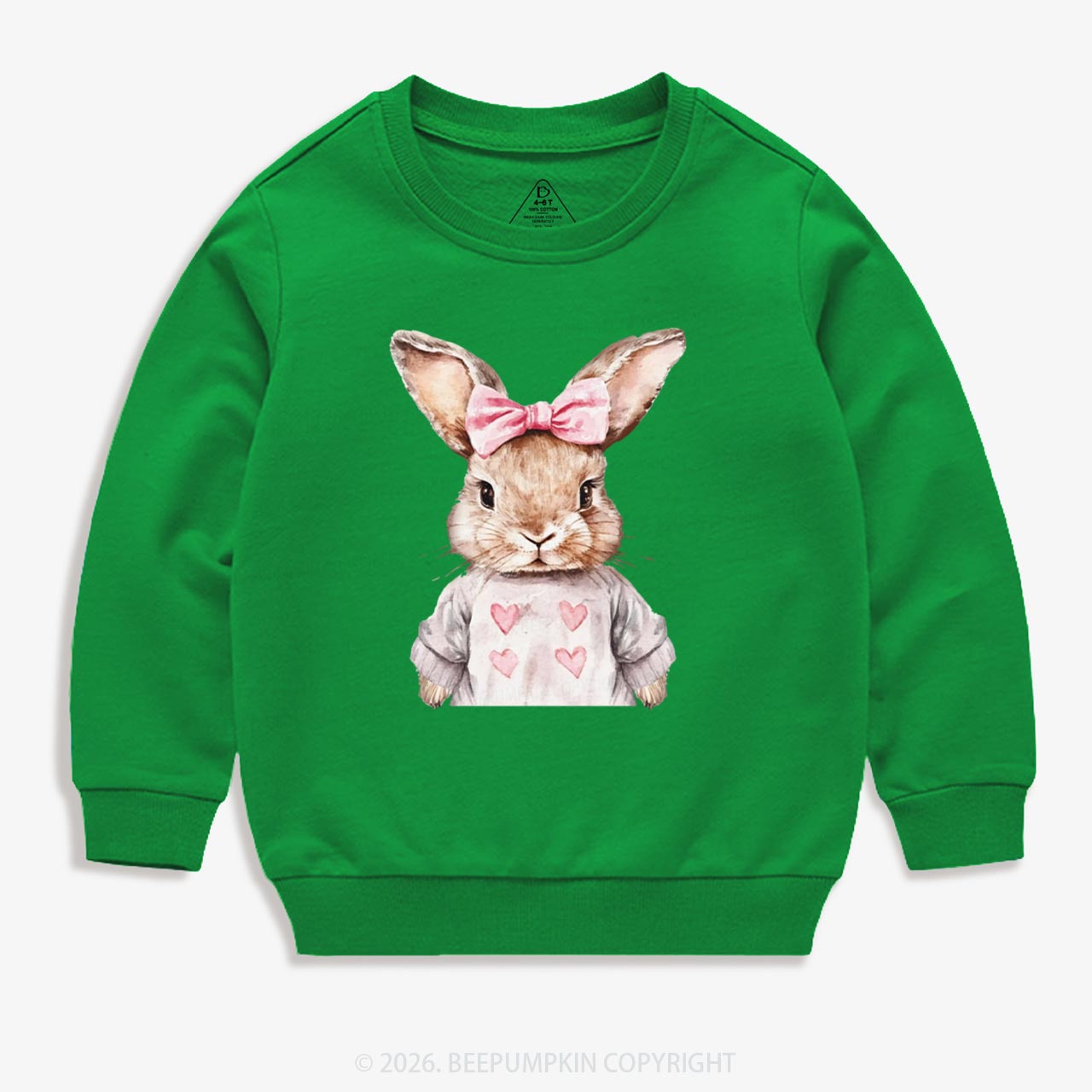 Sweet Bow Bunny Easter Kid's Sweatshirt