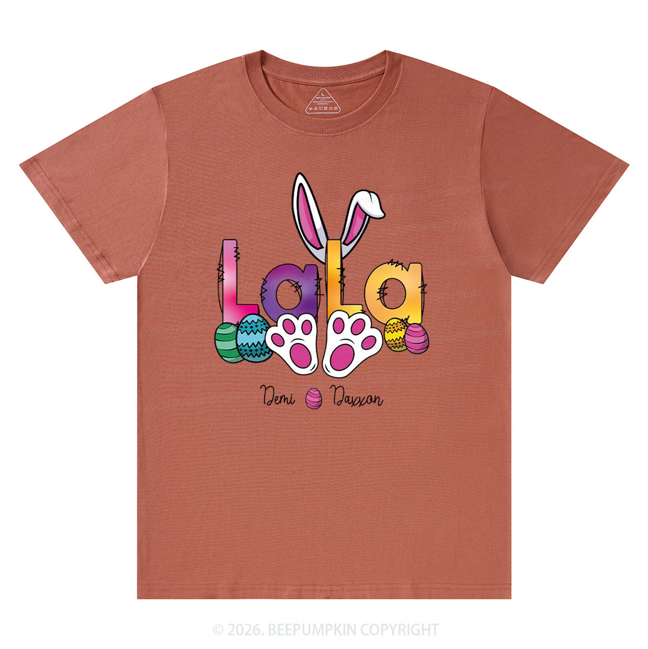 Personalized Spring Easter Bunnies Mimi T-Shirts