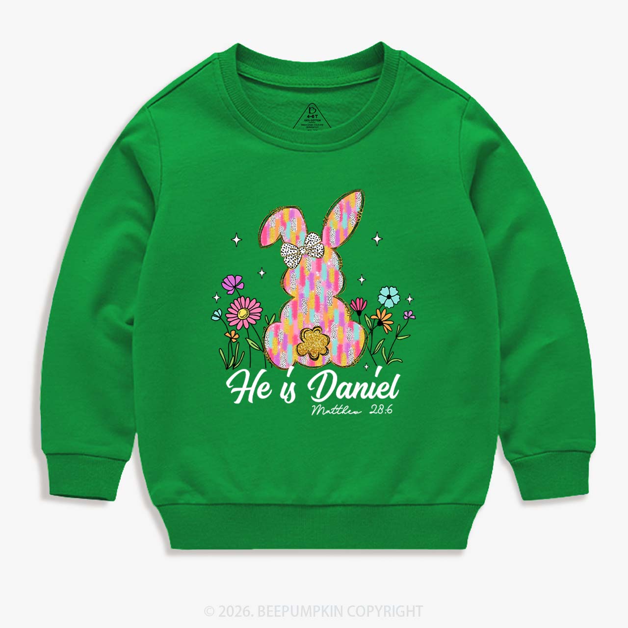 Risen In Bloom Faith & Flowers Kid's Sweatshirt