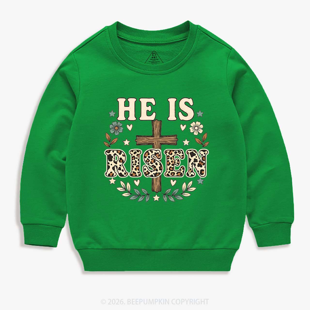 Wild Faith Leopard Cross Kid's Sweatshirt