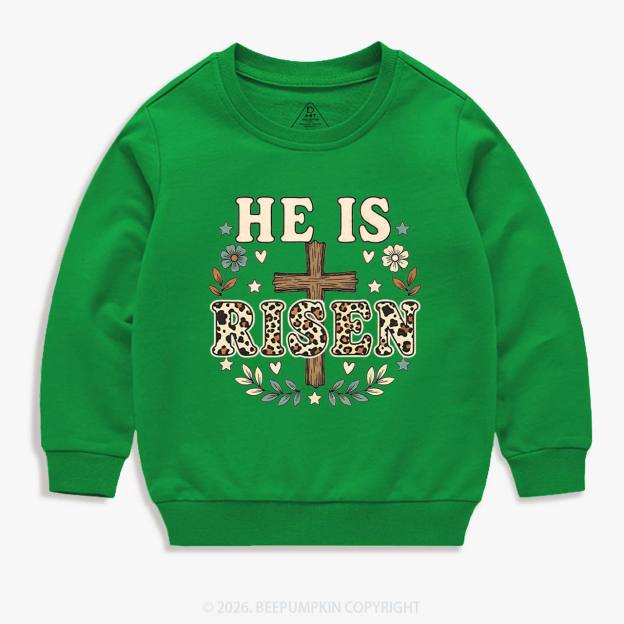 Wild Faith Leopard Cross Kid's Sweatshirt