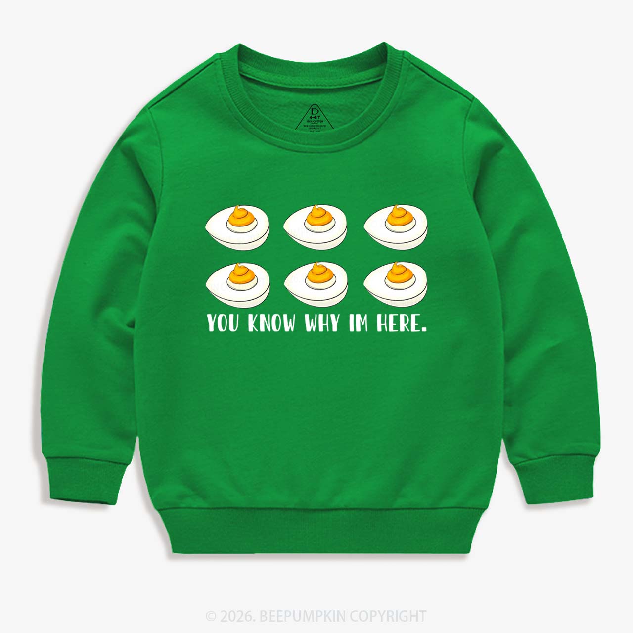You Know Why I'm Here Funny Kid's Sweatshirt