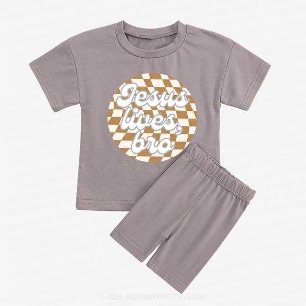 Easter Jesus Lives Kids Biker Shorts&Tee