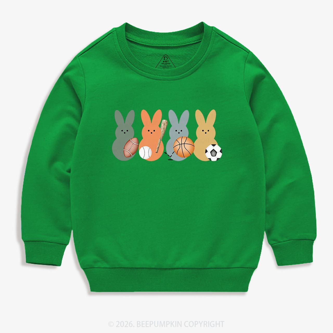 Easter Sporty Bunnies Toddler&Kid's Sweatshirt