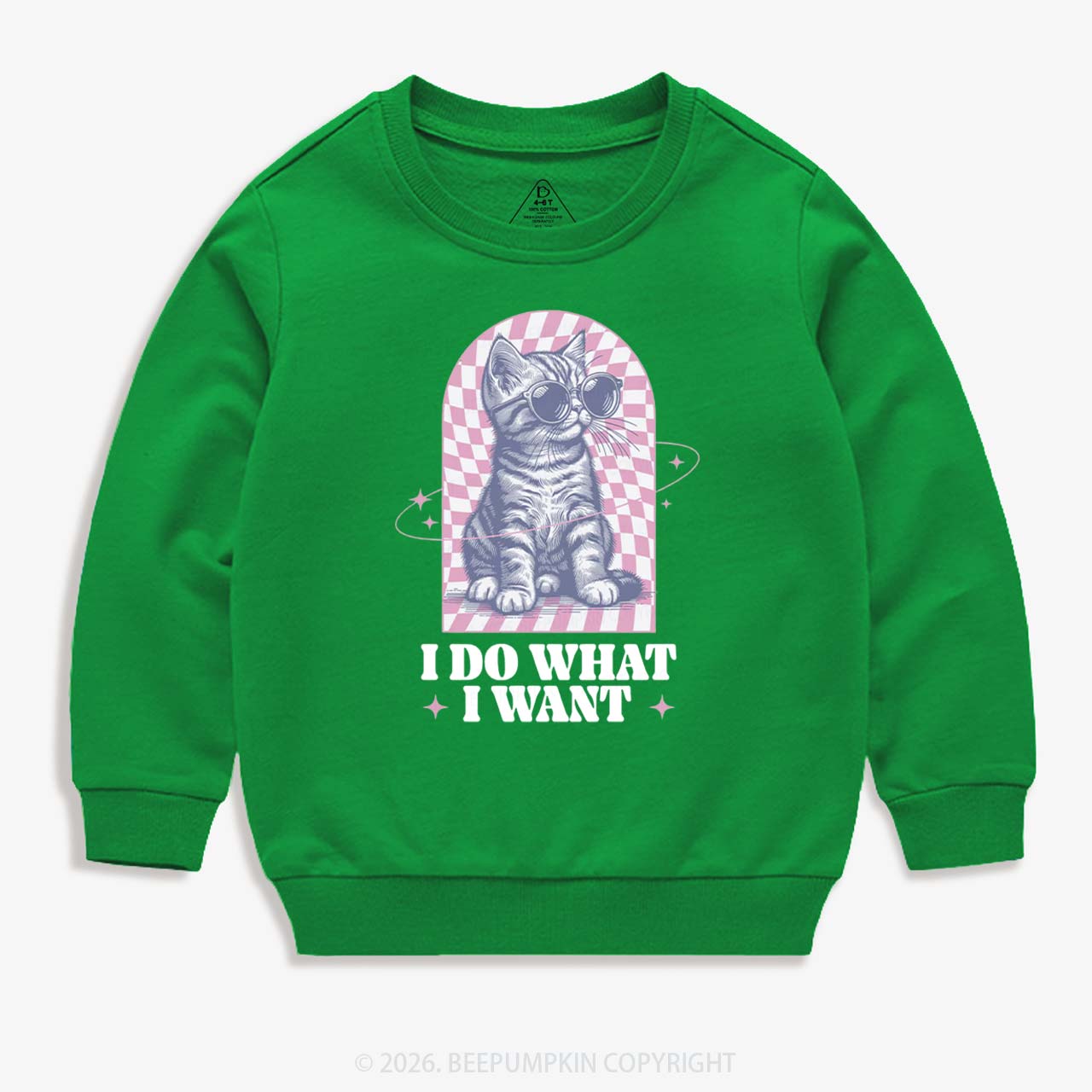 I Do What I Want Kitten Kid's Sweatshirt
