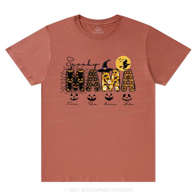 Personalized Spooky Mama T-Shirts Beepumpkin
