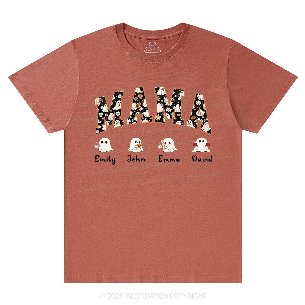 Personalized Ghost Mom Halloween T-Shirts Beepumpkin