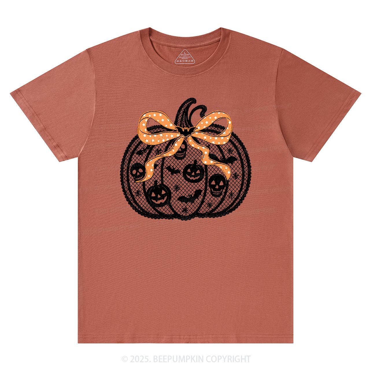 Black Lace pumpkin Halloween T-Shirts Beepumpkin