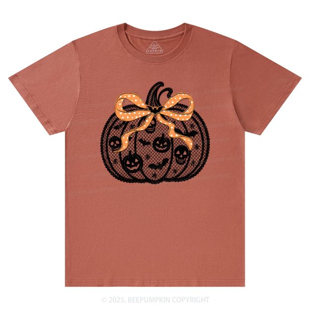 Black Lace pumpkin Halloween T-Shirts Beepumpkin