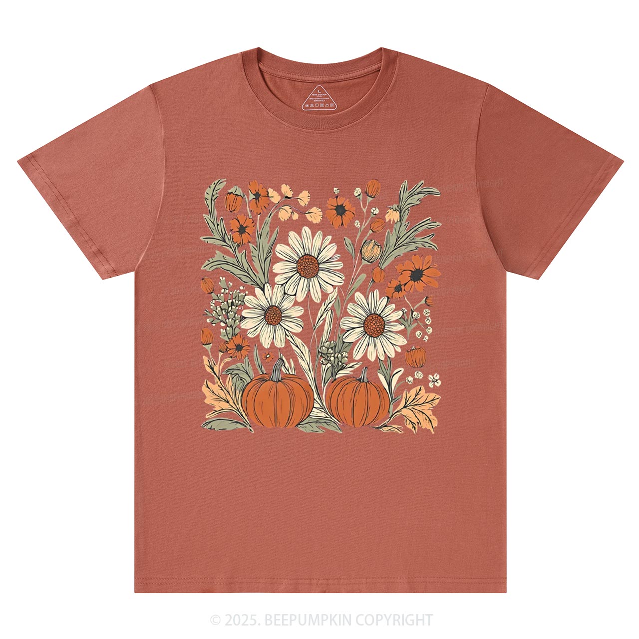 Boho Fall Floral T-Shirts Beepumpkin