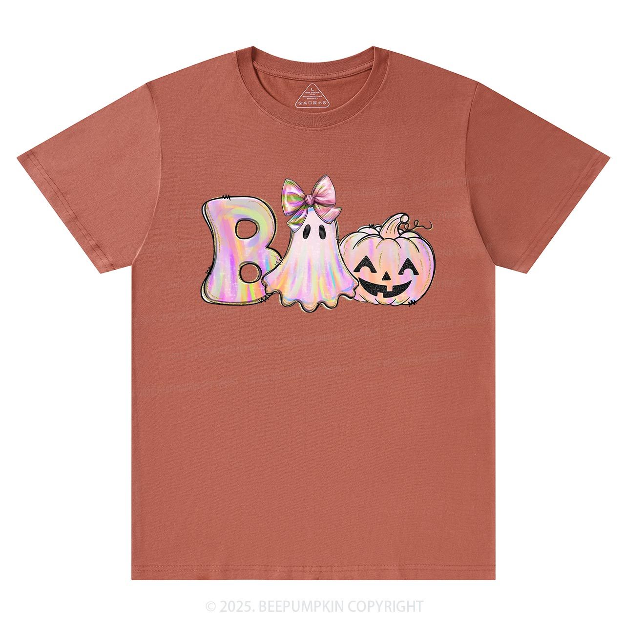 Halloween Iridescent Ghost Pumpkin T-Shirts Beepumpkin