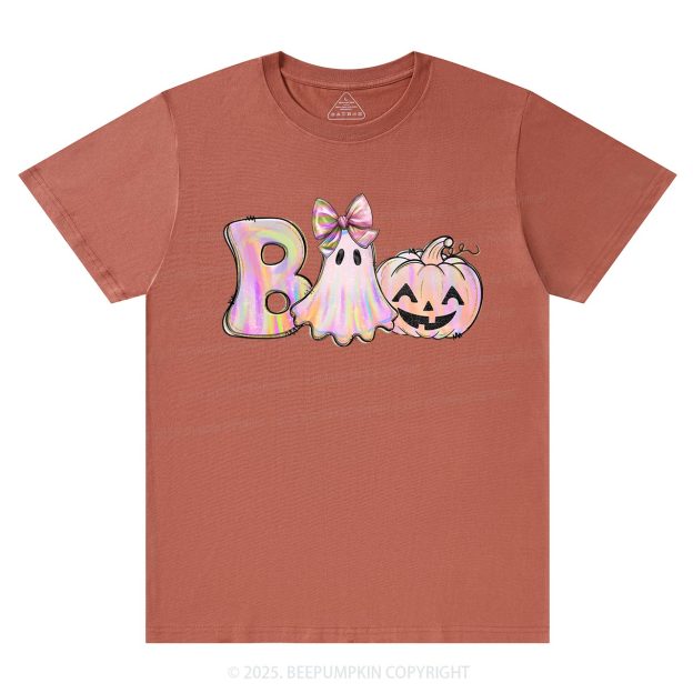 Halloween Iridescent Ghost Pumpkin T-Shirts Beepumpkin