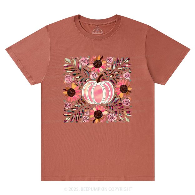 Boho Floral Pumpkin T-Shirts Beepumpkin