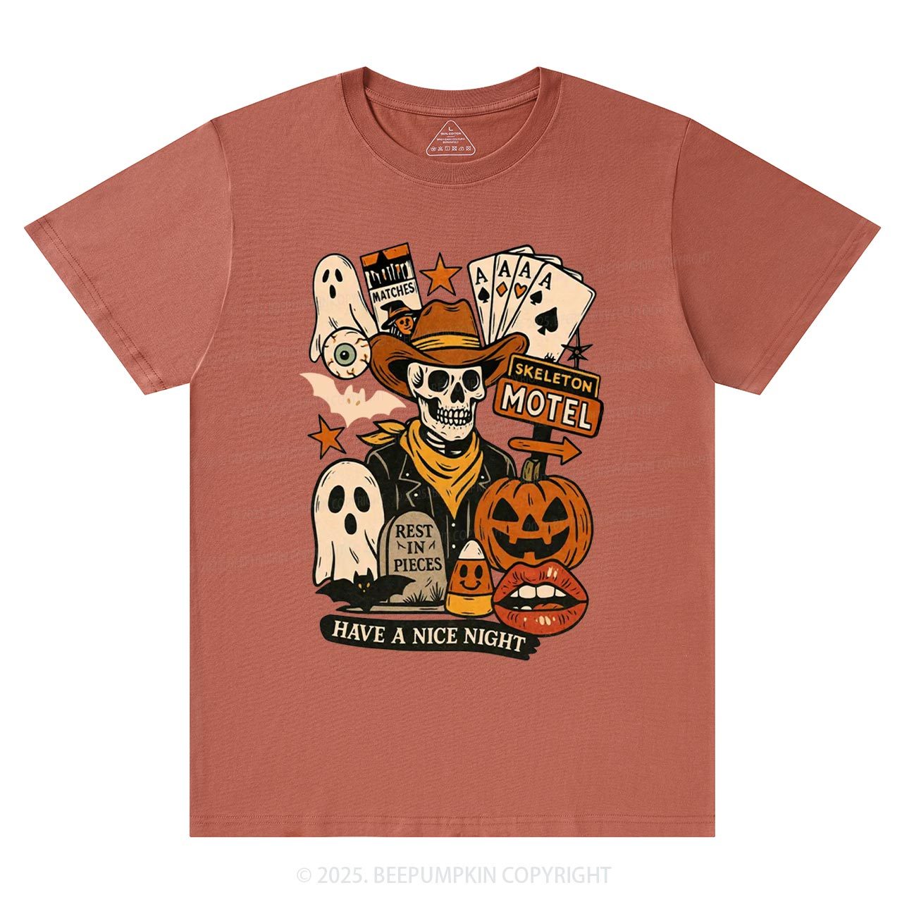 Spooky Western Skeleton T-Shirts Beepumpkin