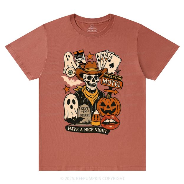 Spooky Western Skeleton T-Shirts Beepumpkin