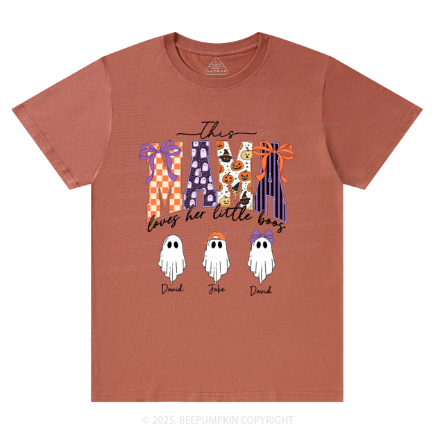 Personalized Halloween Mama Ghost T-Shirts Beepumpkin