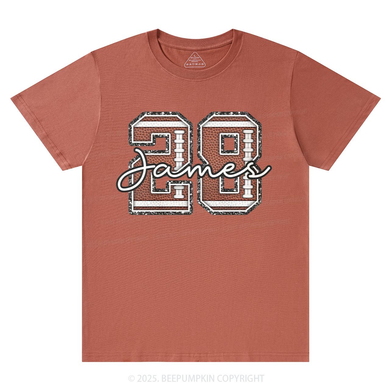 Personalized Football Number Sports Mom T-Shirts Beepumpkin