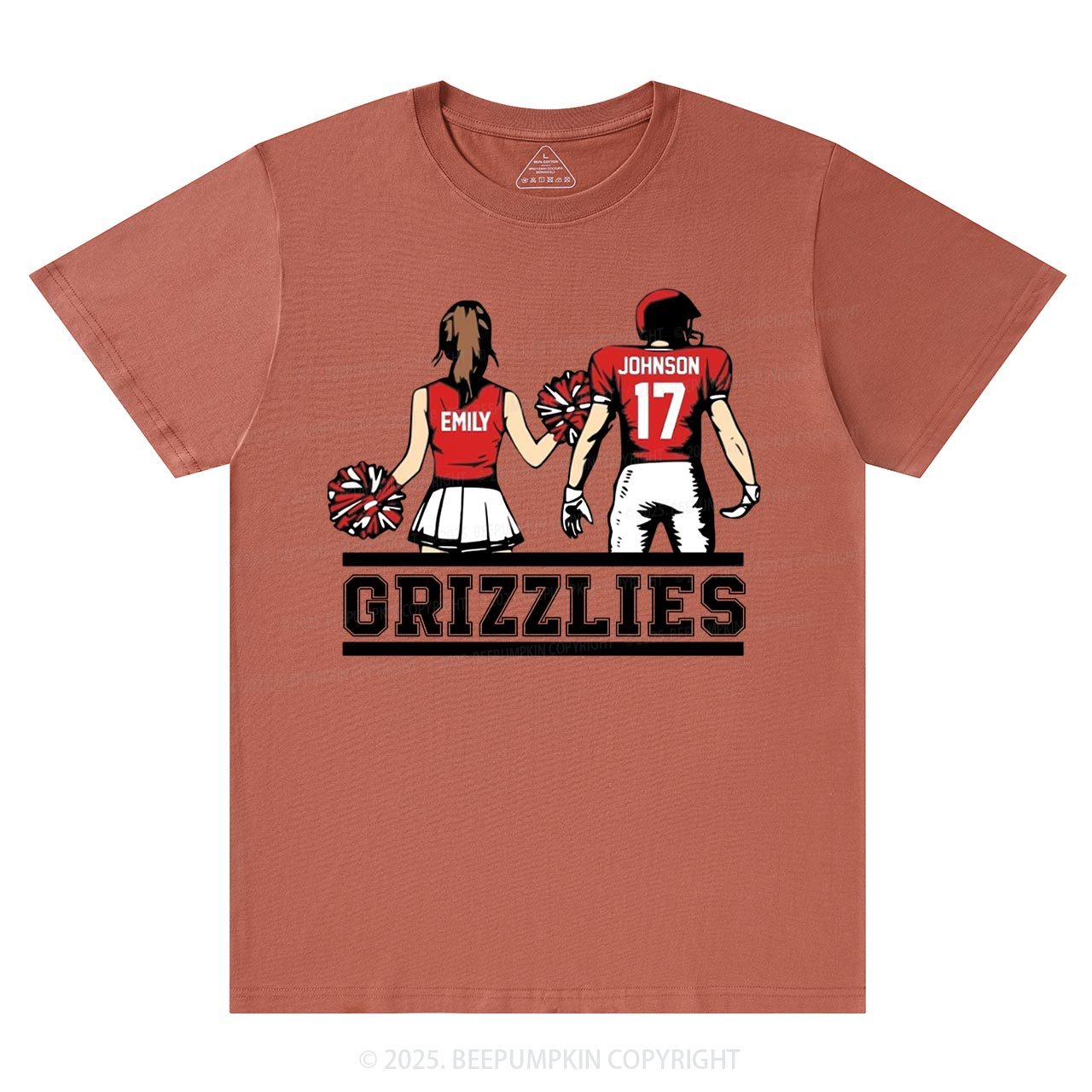 Personalized Football And Cheer Mom T-Shirts Beepumpkin