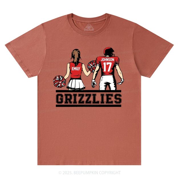 Personalized Football And Cheer Mom T-Shirts Beepumpkin