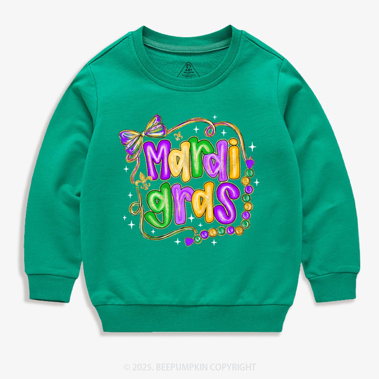 Brushstroke Mardi Gras Kid's Sweatshirt