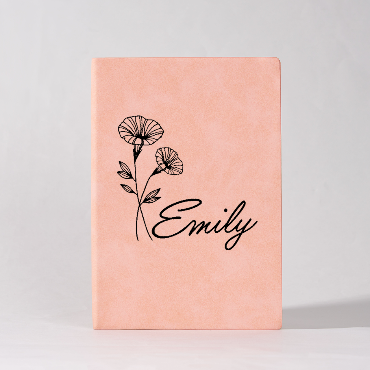 Personalized Birth Flower And Name Notebook