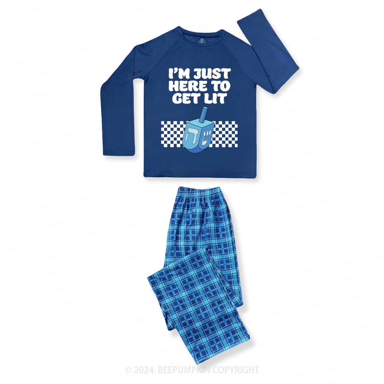 I Don��t Do Matching Group Hanukkah Gift Family Matching Blue Pajamas Beepumpkin