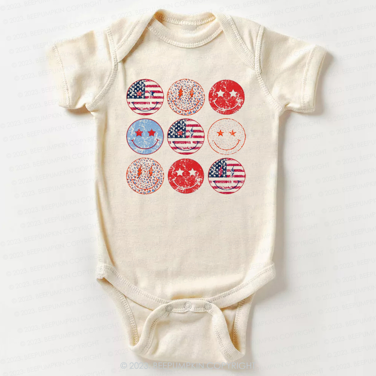 Retro Patriotic Bodysuit For Baby 