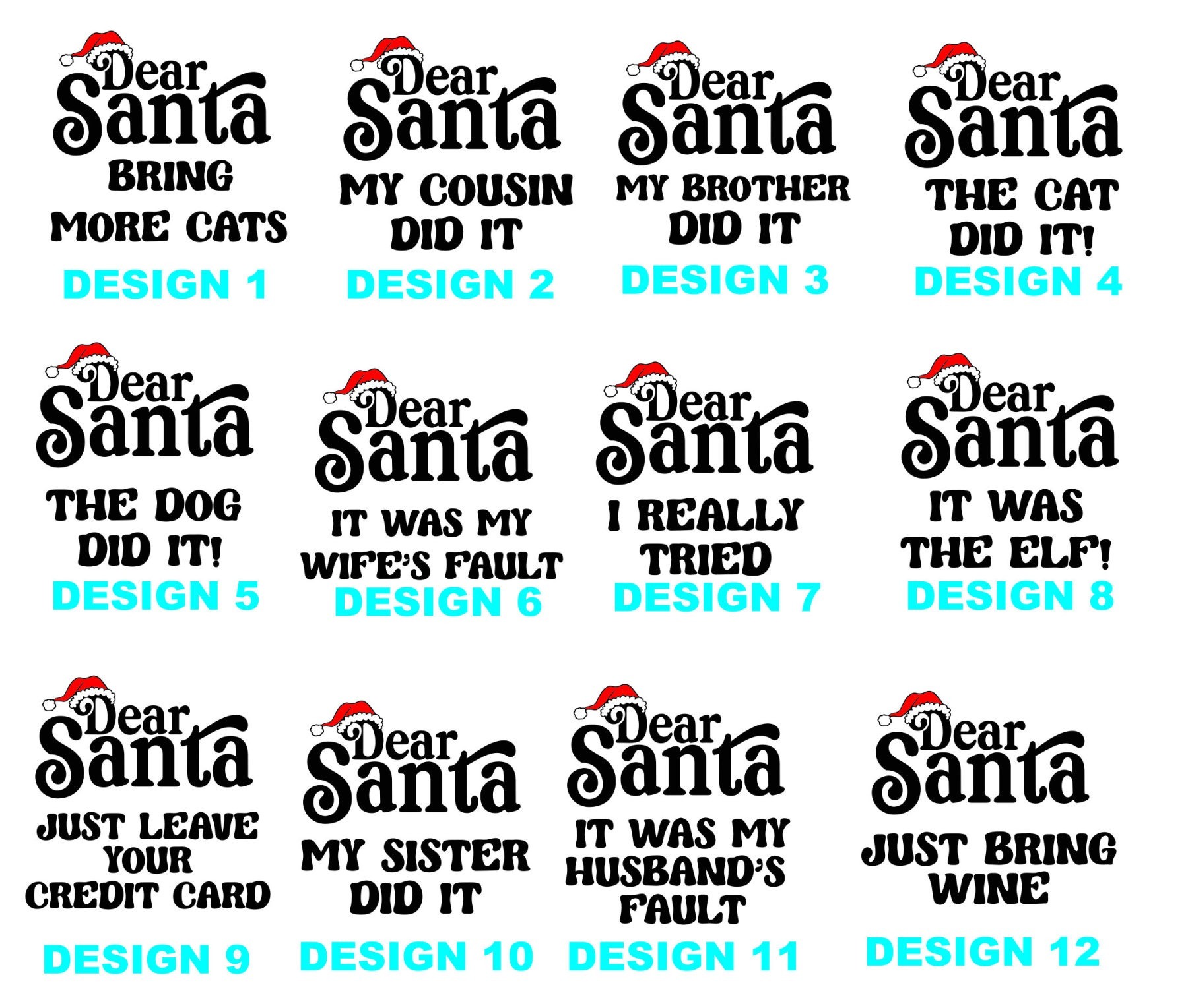 46 Quotes Dear Santa Christmas Family Matching Blue Pajamas Beepumpkin