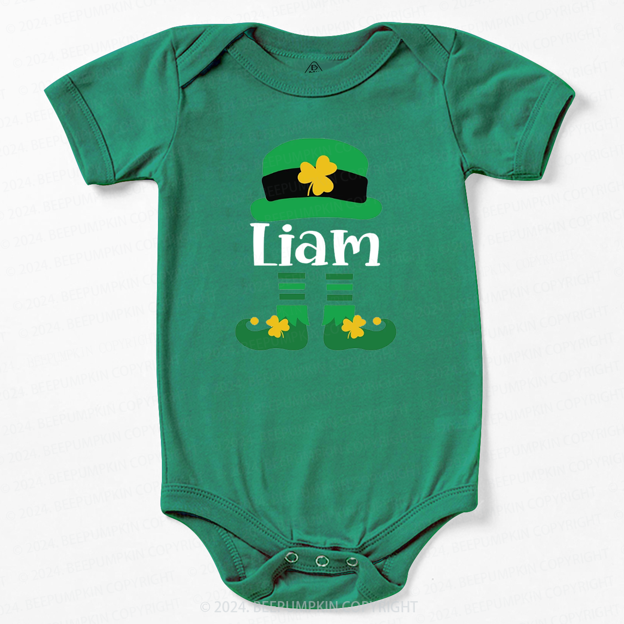Personalized Name Elf Fashion St. Patty Day Gift Baby Bodysuit Beepumpkin