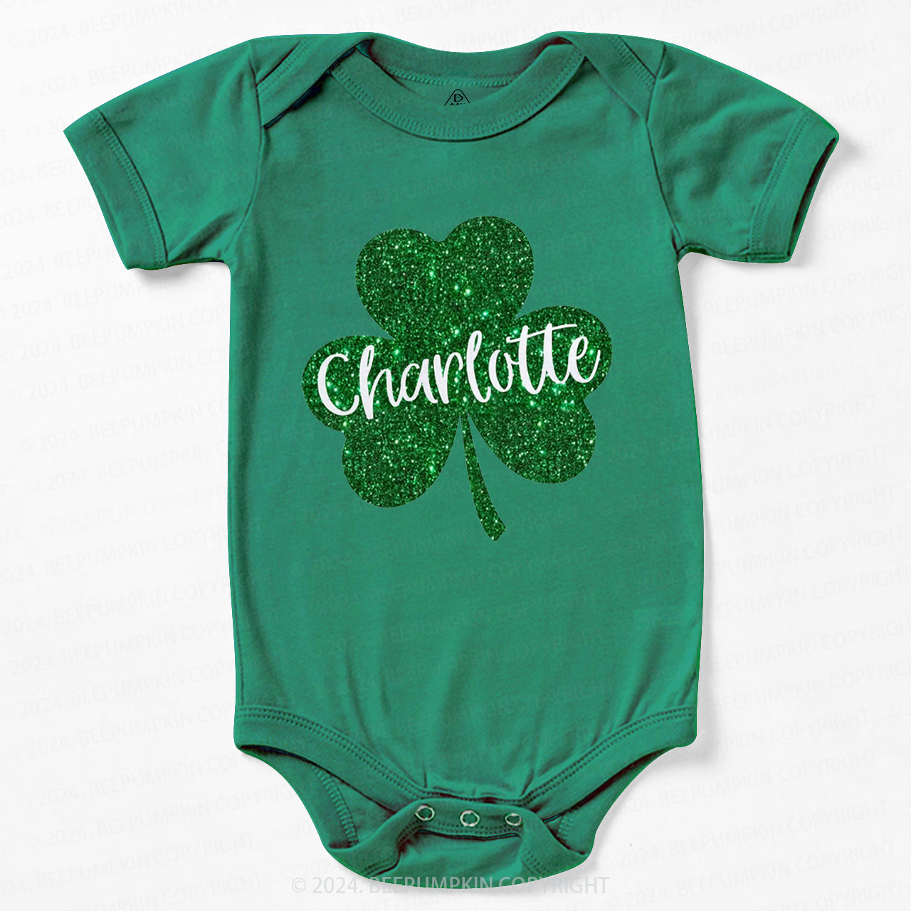 Personalized Name St Patricks Day Baby Bodysuit Beepumpkin