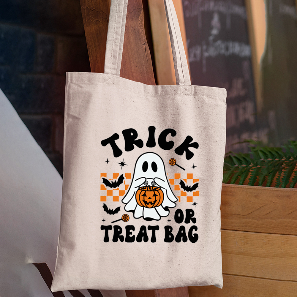 Trick Or Treat Halloween Ghost Tote Bag
