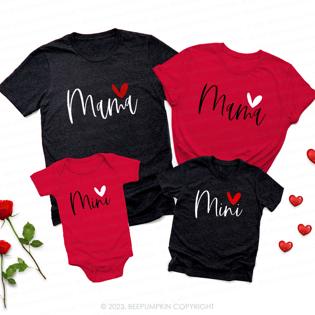 Mama Mini Matching Valentines Day Shirts