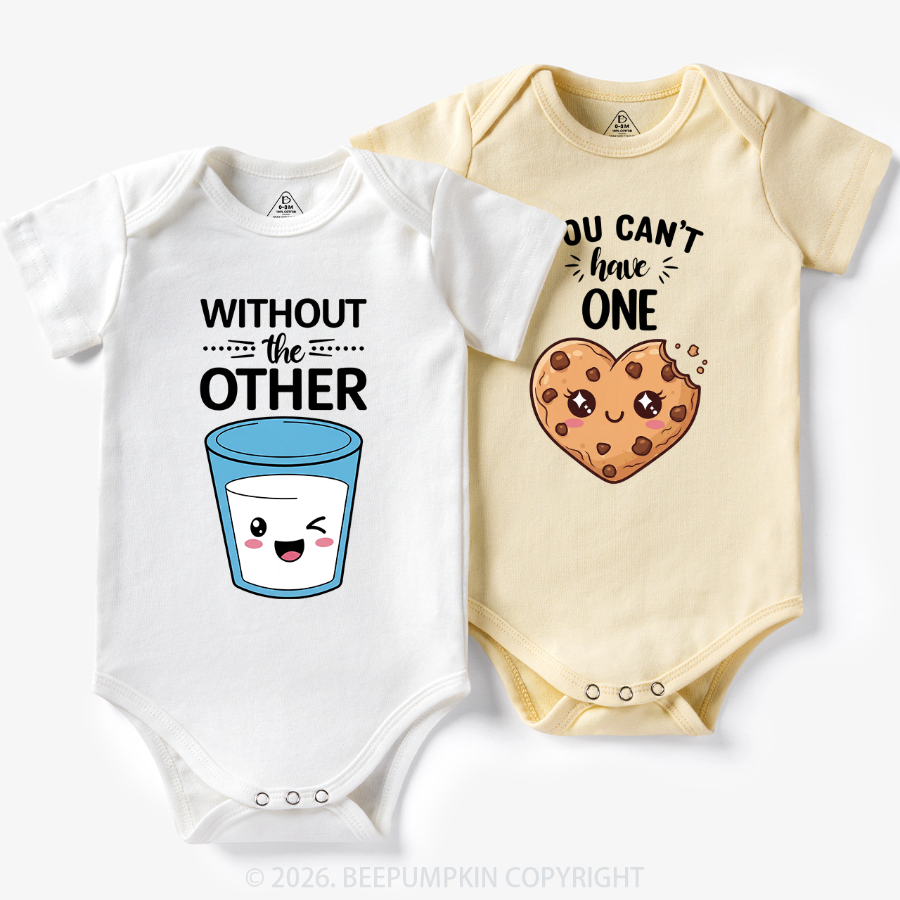 Can't Have One Without The Other Cookie and Milk Bodysuit