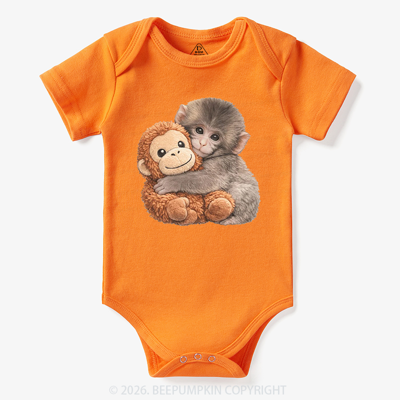 Punch The Monkey Baby Bubble Bodysuit