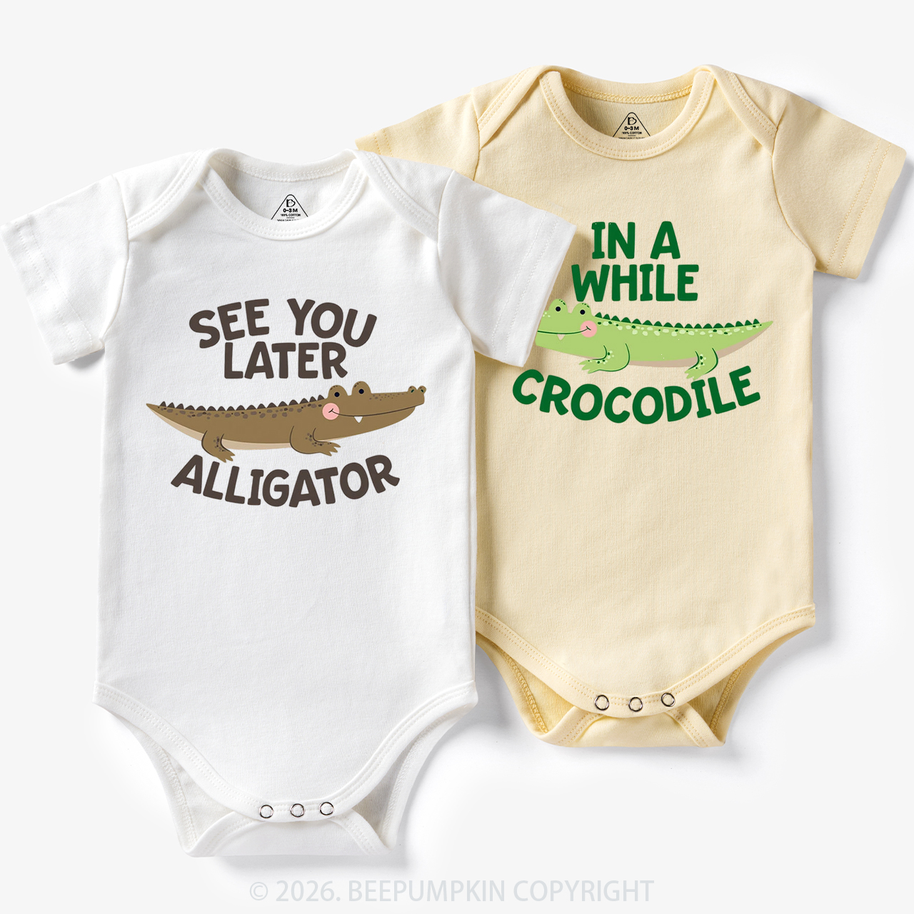 See You Later Alligator In A While Crocodile Twin Bodysuit