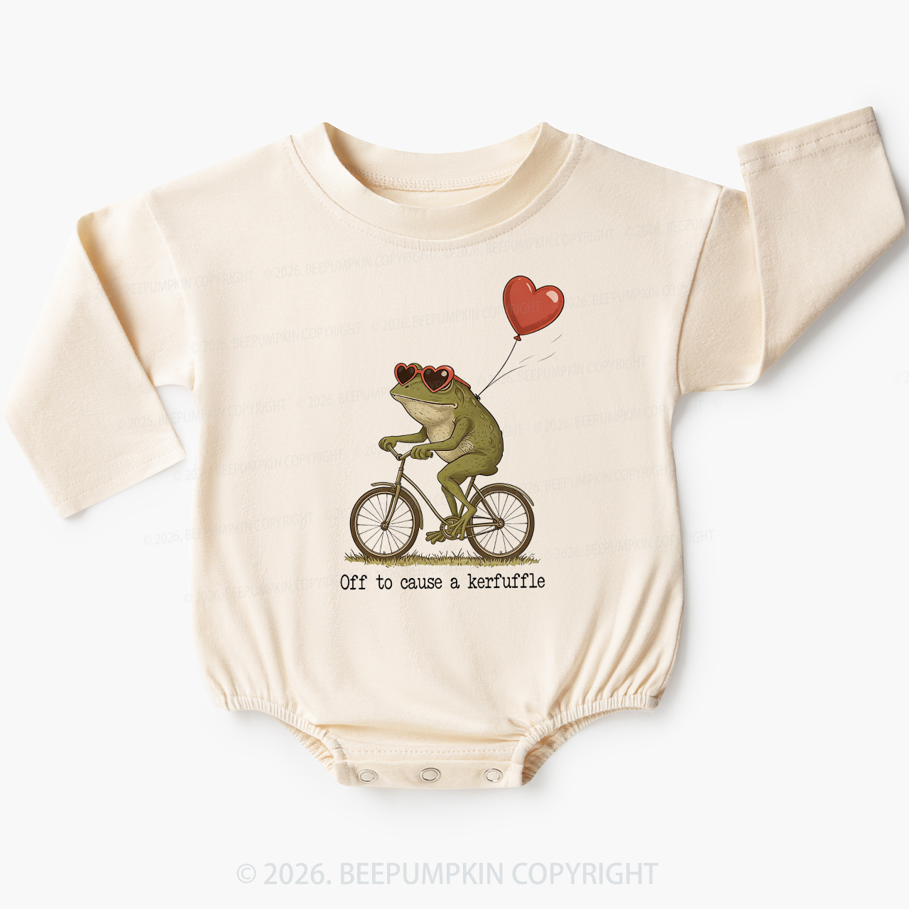 Off To Cause A Kerfuffle Baby Bubble Romper Beepumpkin