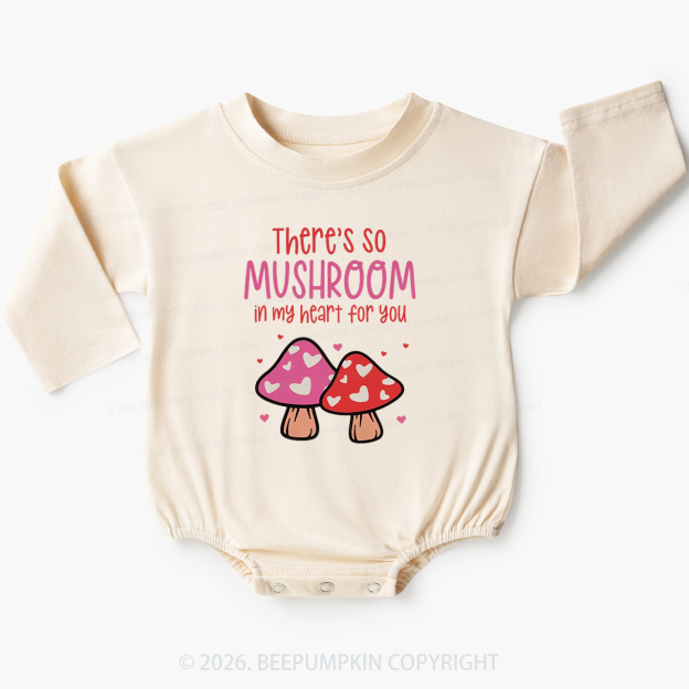 There's So Mushroom in My Heart for You Baby Bubble Romper Beepumpkin