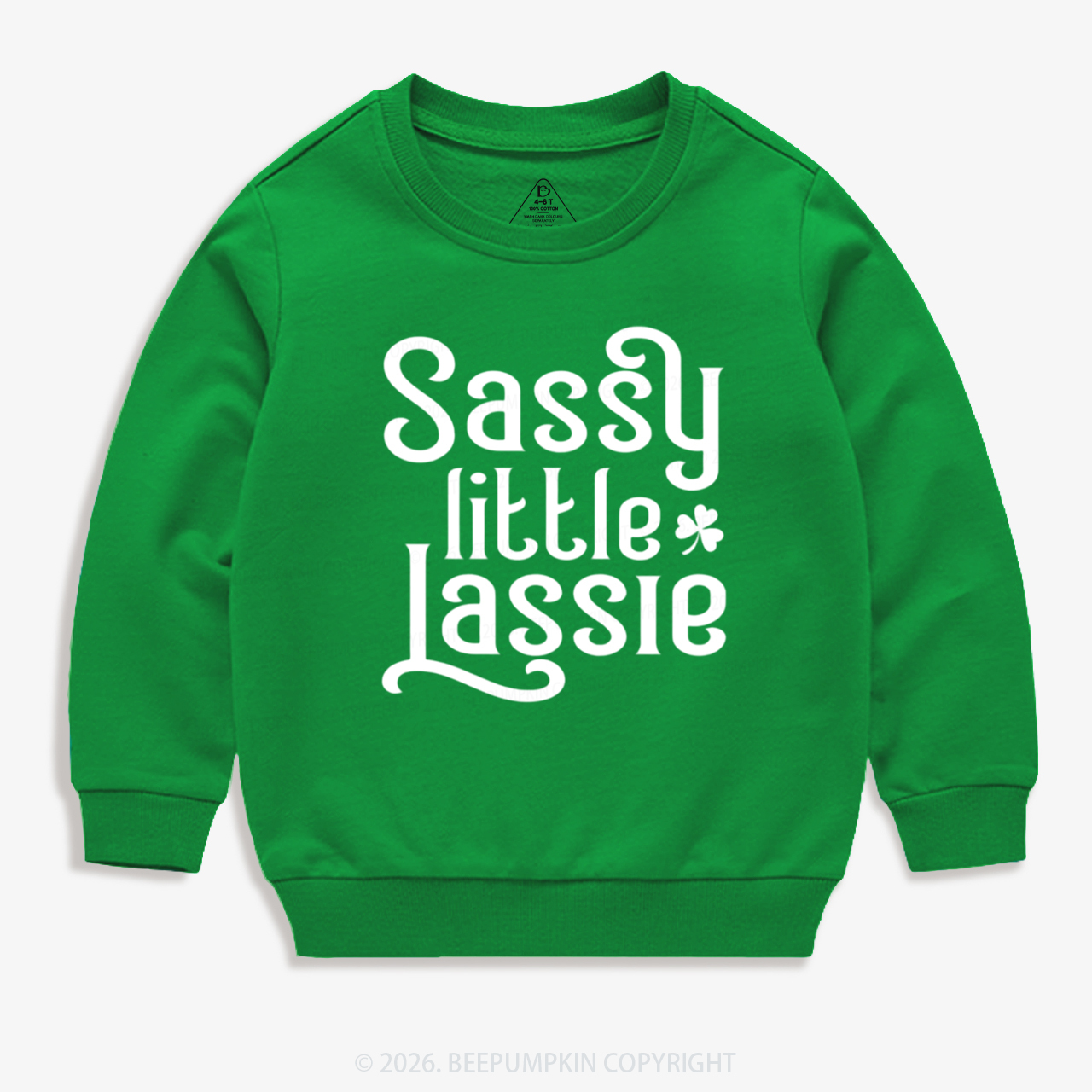 Sassy Little Lassie St. Patrick's Day Kid's Sweatshirt