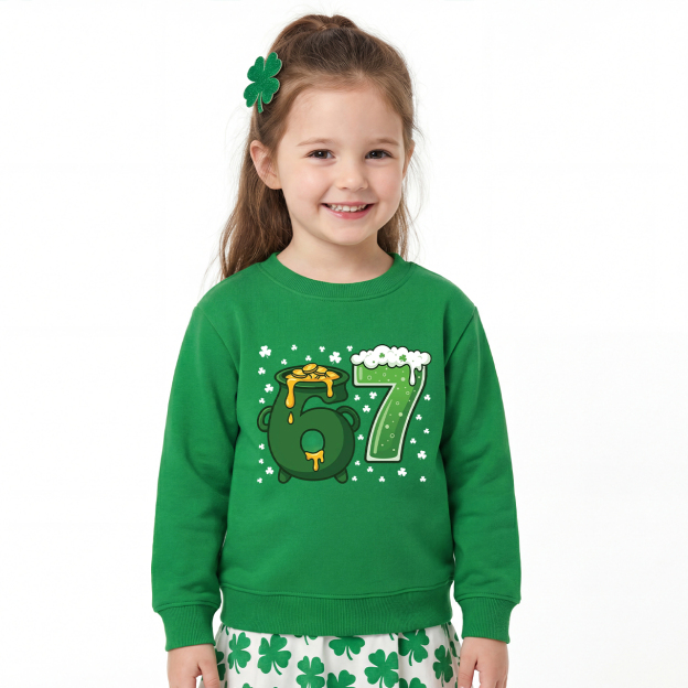 Six Seven St. Patrick's Day Kid's Sweatshirt