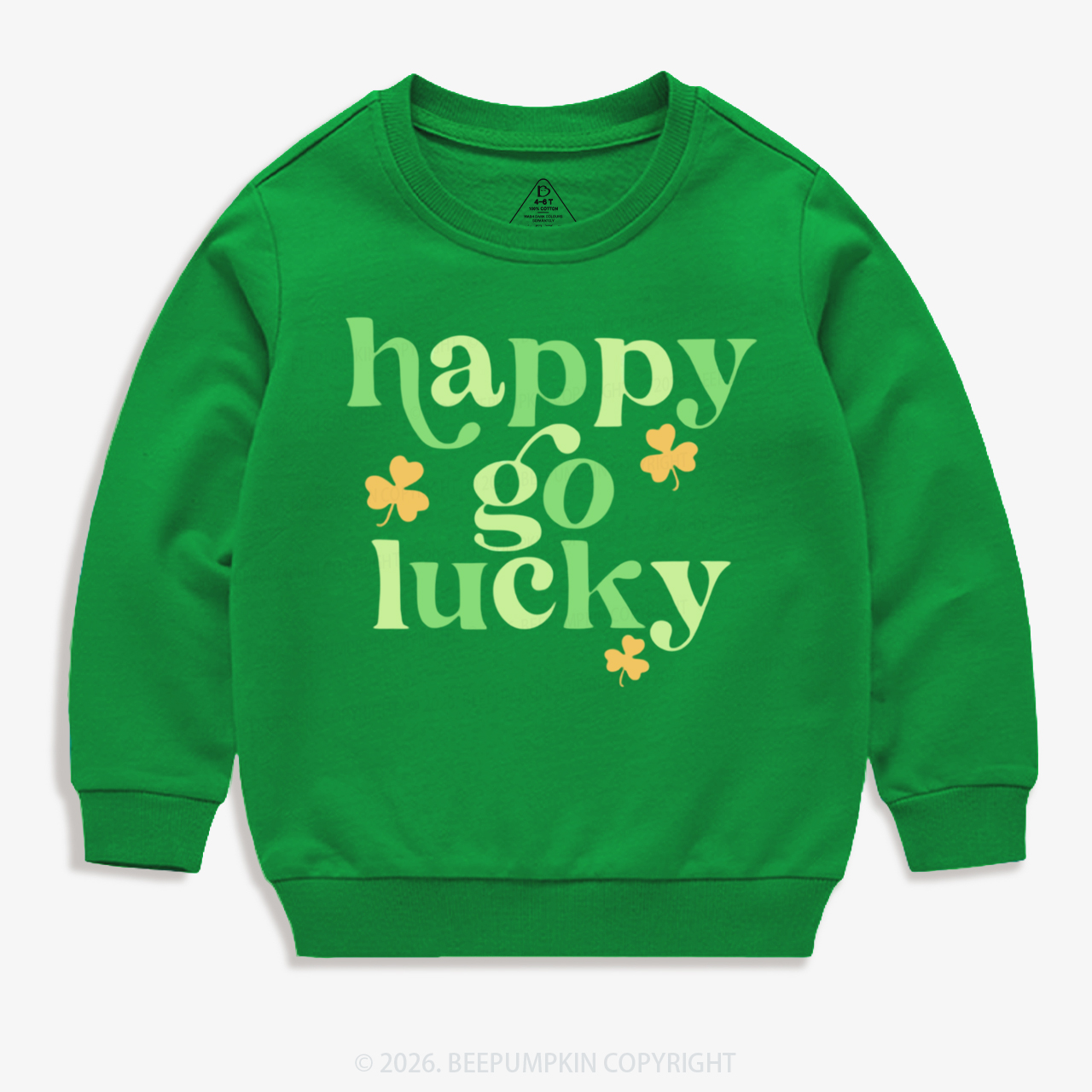 Happy Go Lucky St. Patrick's Day Kid's Sweatshirt