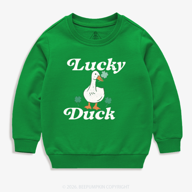 Lucky Duck St. Patrick's Day Kid's Sweatshirt