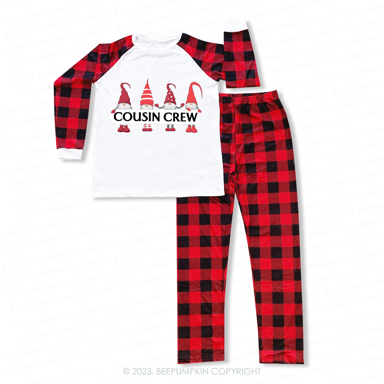 2023 Christmas Cousin Crew Matching Pajamas For Family Beepumpkin