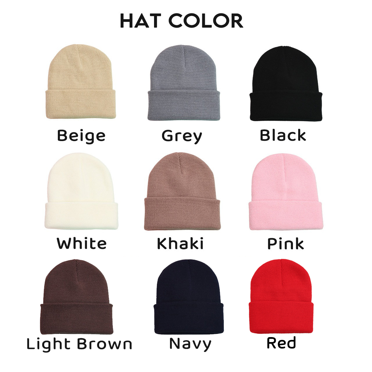 Embroidered Name Beanie Hat