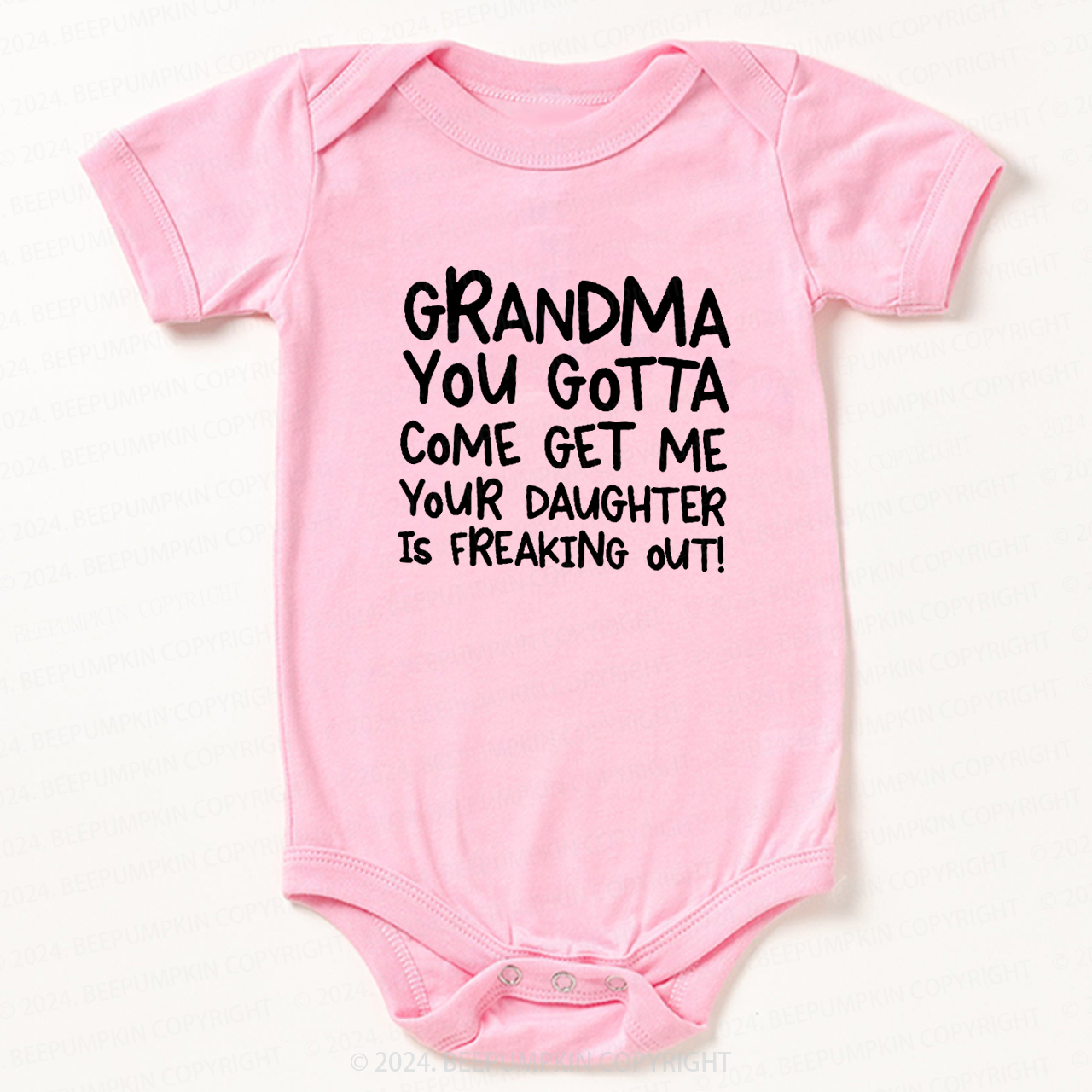 Personalized You Gotta Come Get Me Your Daughter is Freaking Out Baby Bodysuit 7