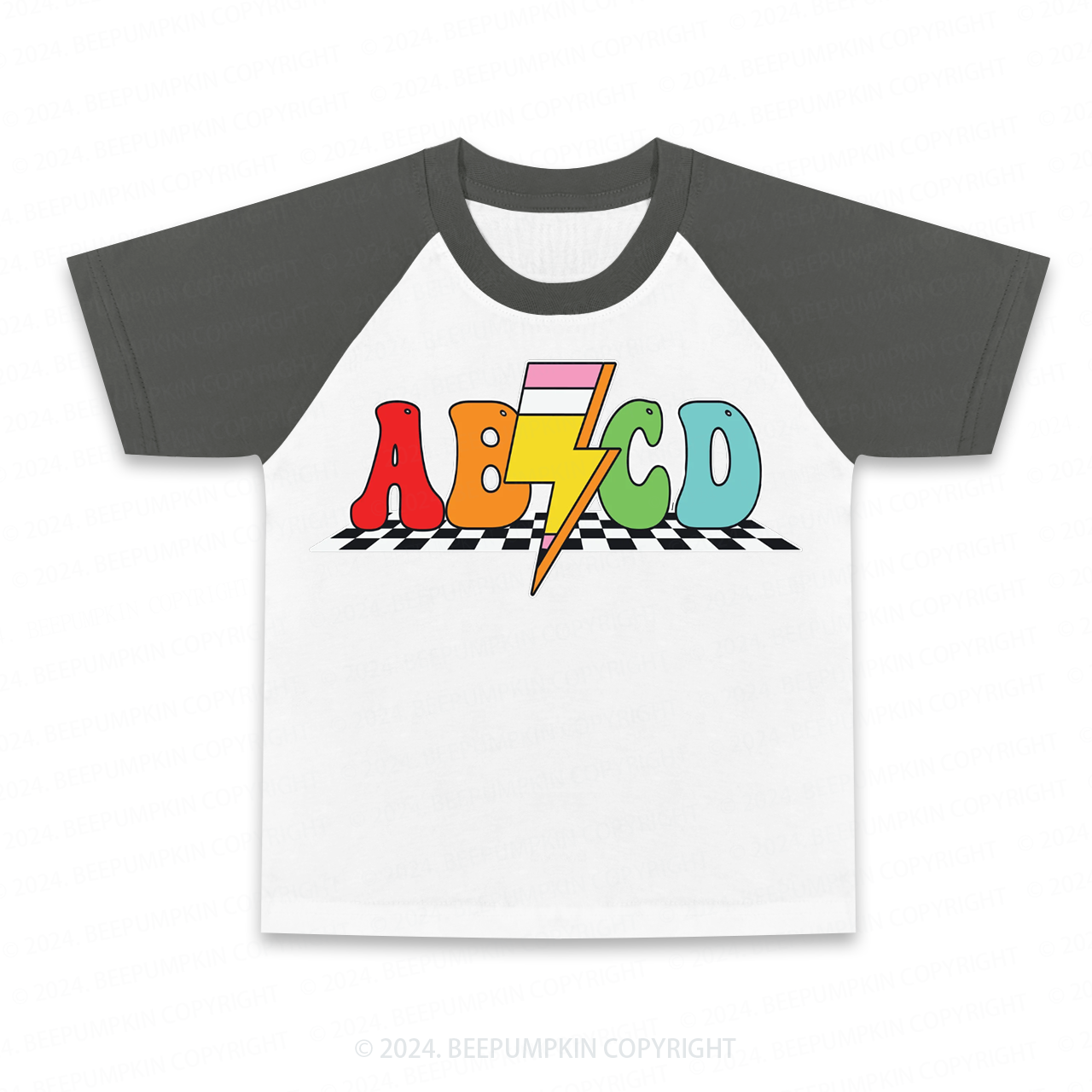 Personalized Alphabet Back To School Alphabet Kid's Raglan Sleeves Tees