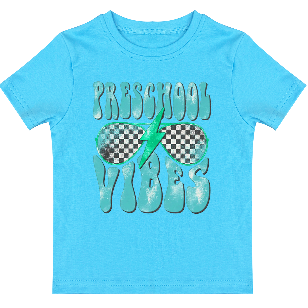 Preschool Vibes Retro Checkered Toddler&Kids Tees 