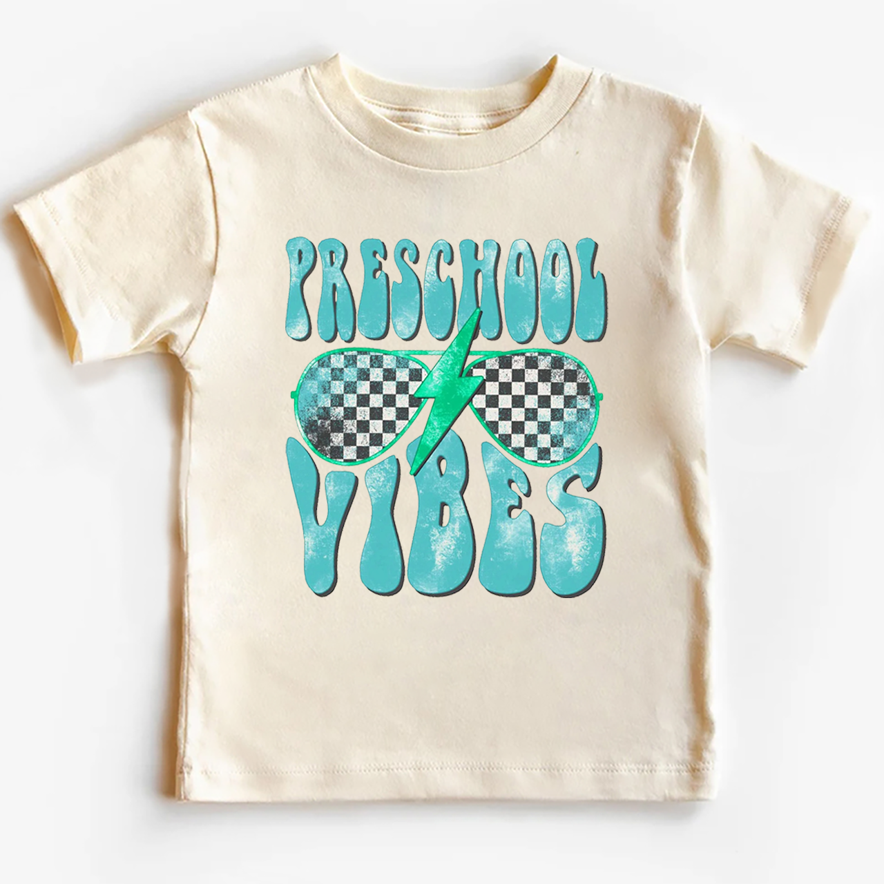 Preschool Vibes Retro Checkered Toddler&Kids Tees 